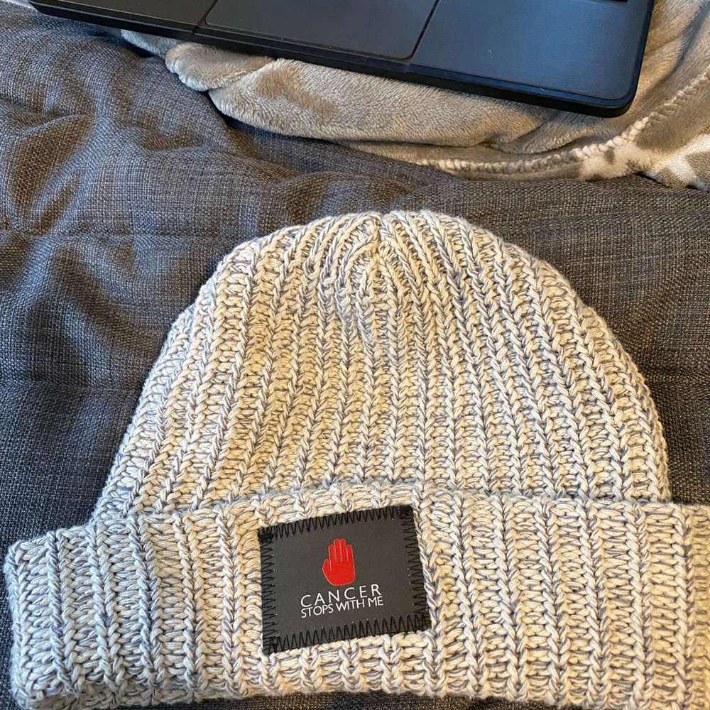 Cancer stops with me love your melon hat